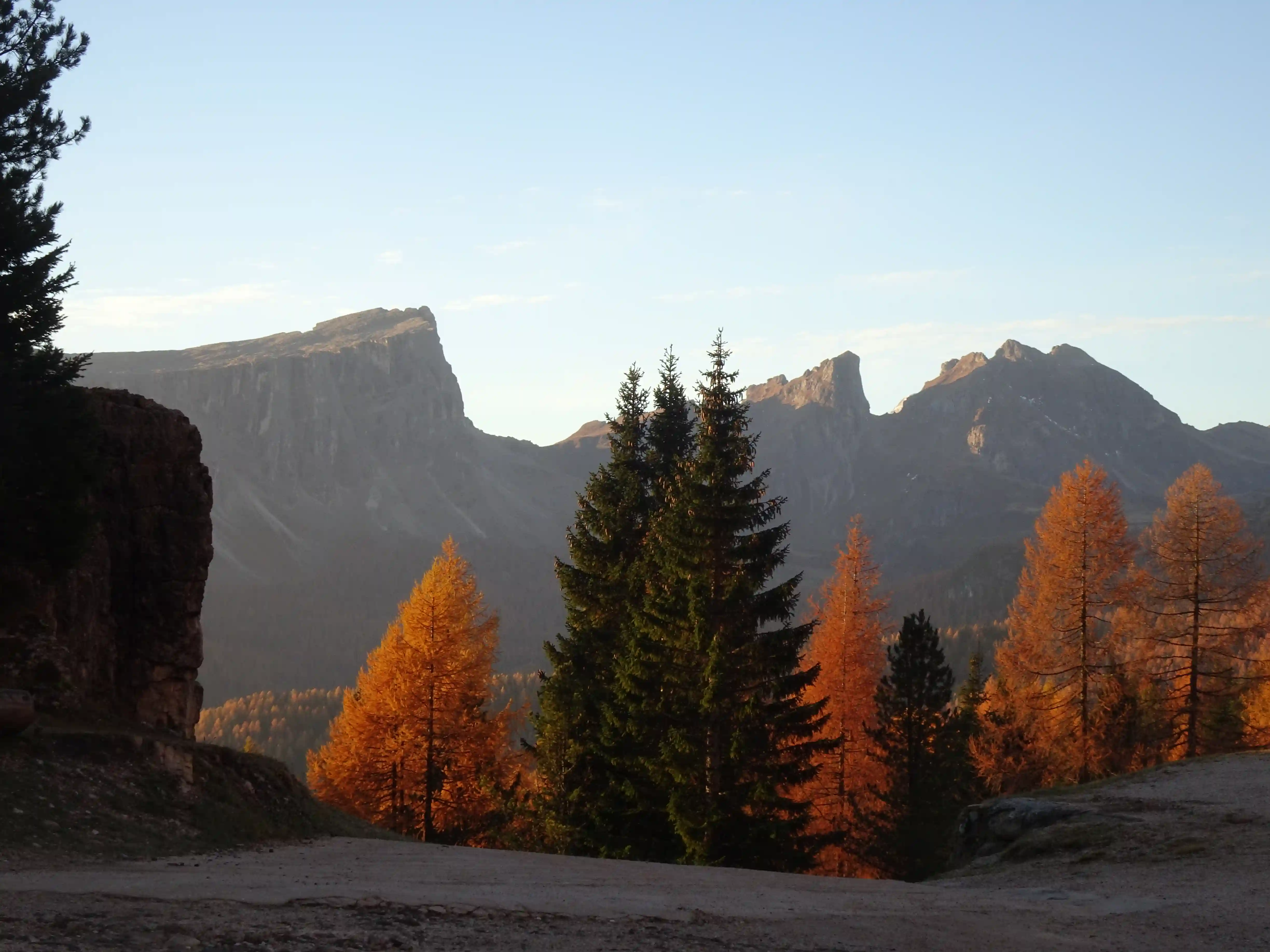 Dolomiten Herbst Panorama Passo giau Dolomiten Sonnenuntergang