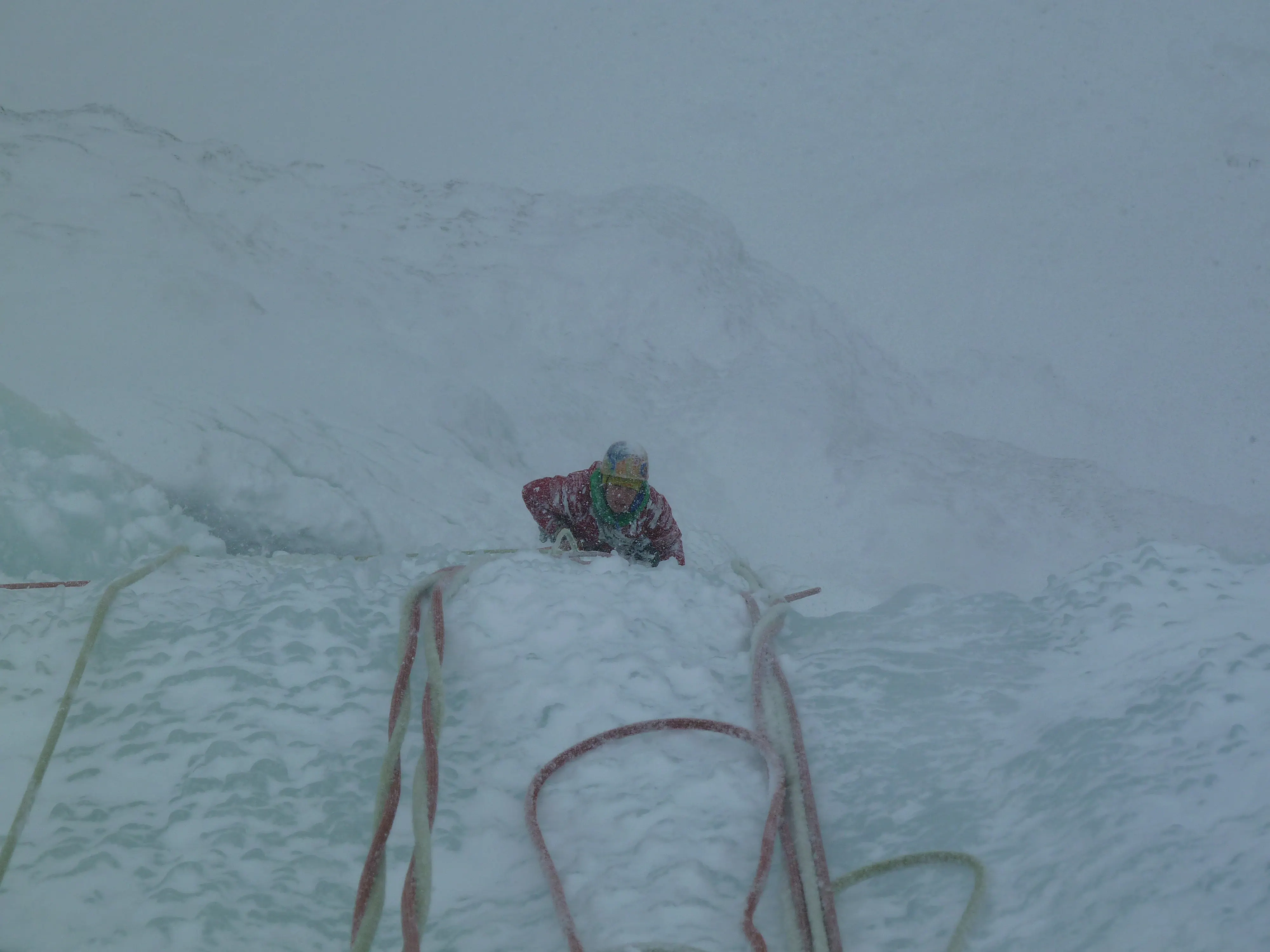 Klettern im Winter Schnee und Eis Dolomiten