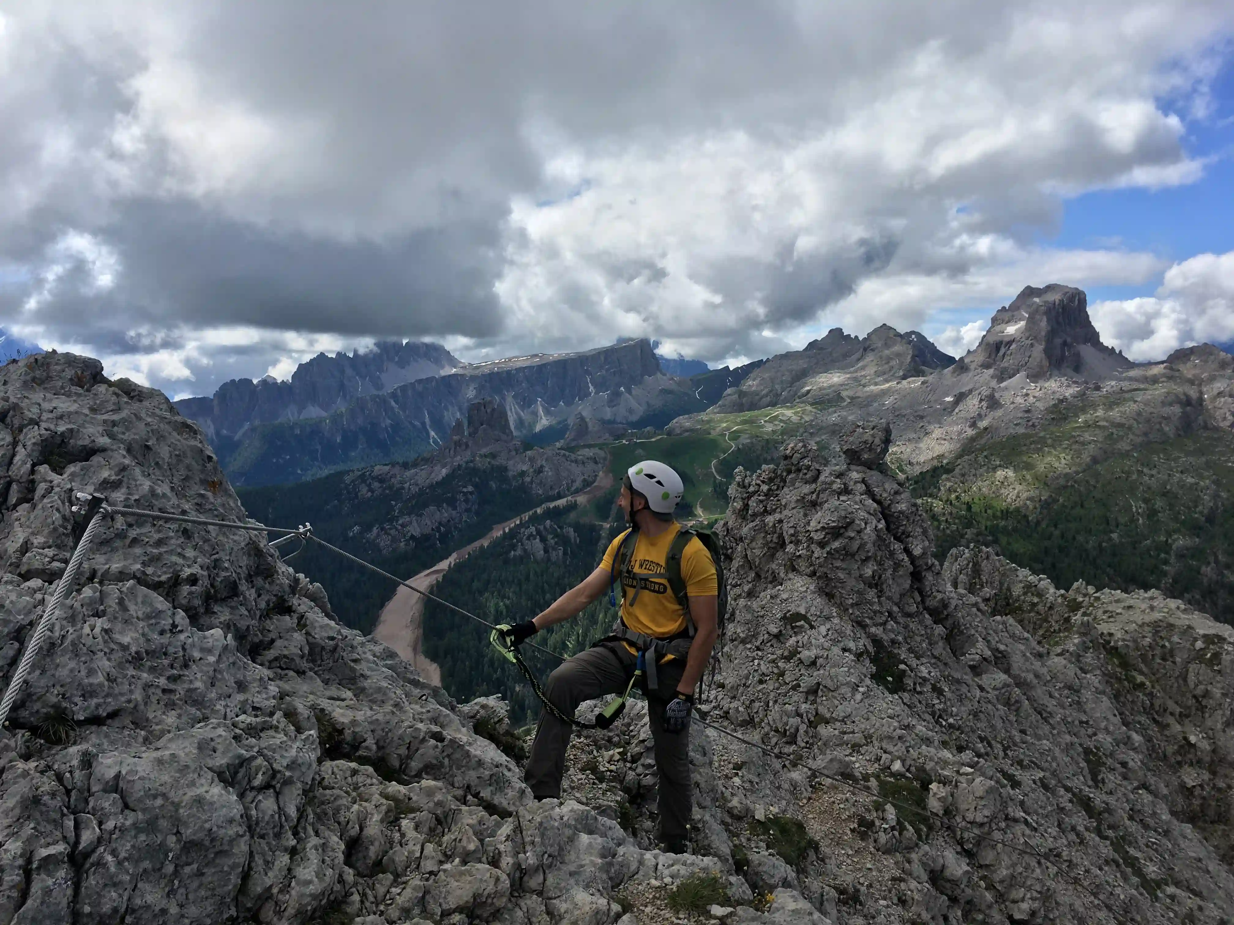 Col dei Bos Klettersteig Durchquerung Dolomiten Cortina