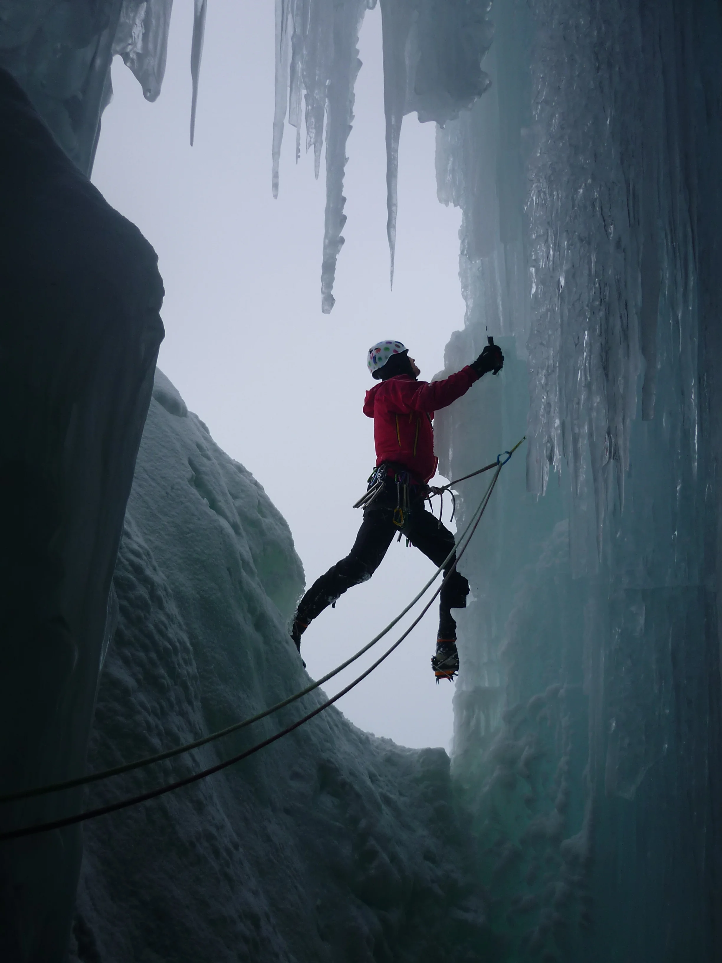 Steileis Dolomiten Klettern Eisklettern in Kolfuschg im gadertal mit Bergführer