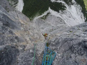 Rochetta Alta di Bosconero Klettern mit Bergführer