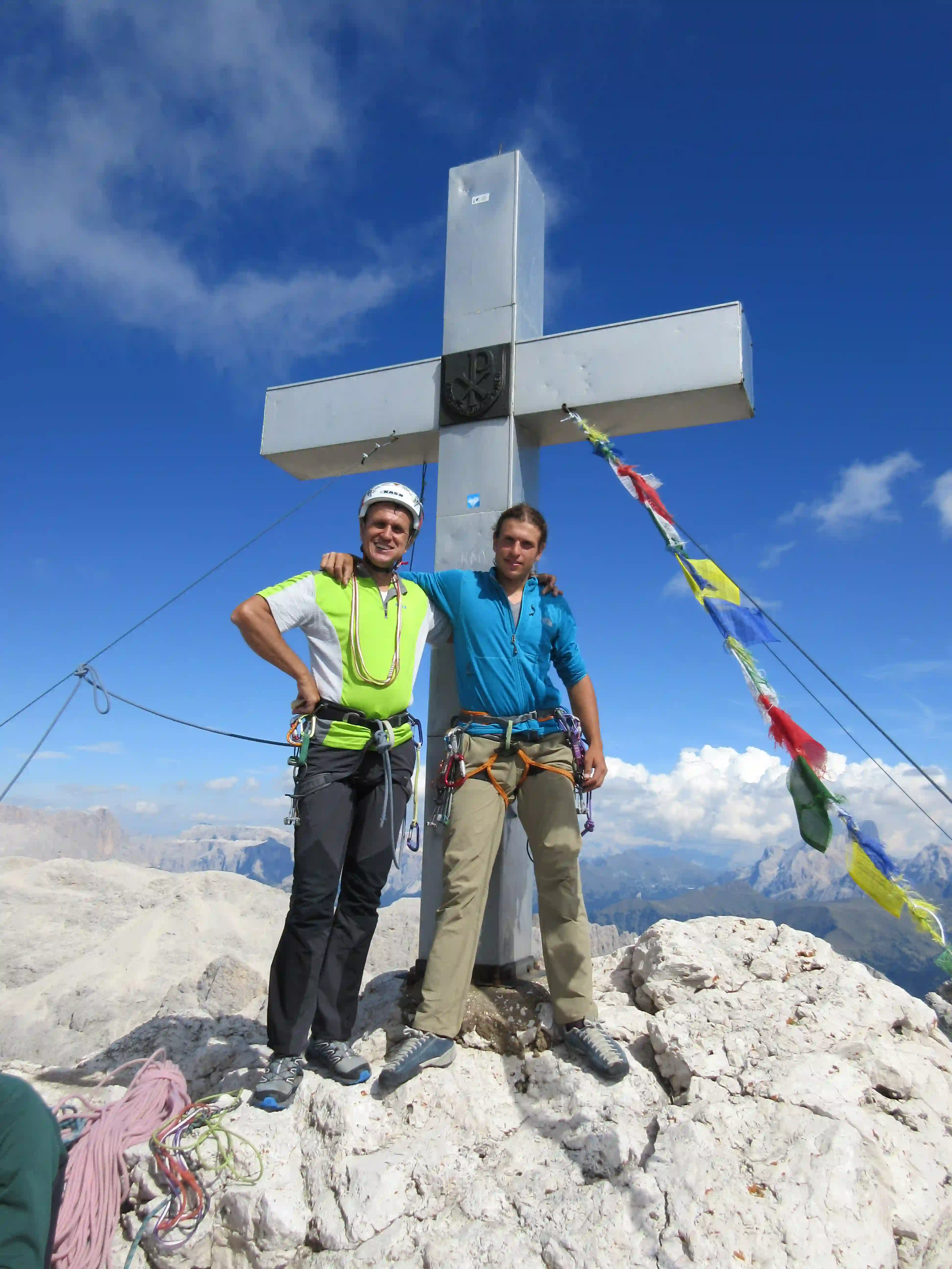 Gipfel Normalweg Rosengarten Gipfel am Rosengarten mit südtiroler Bergführer