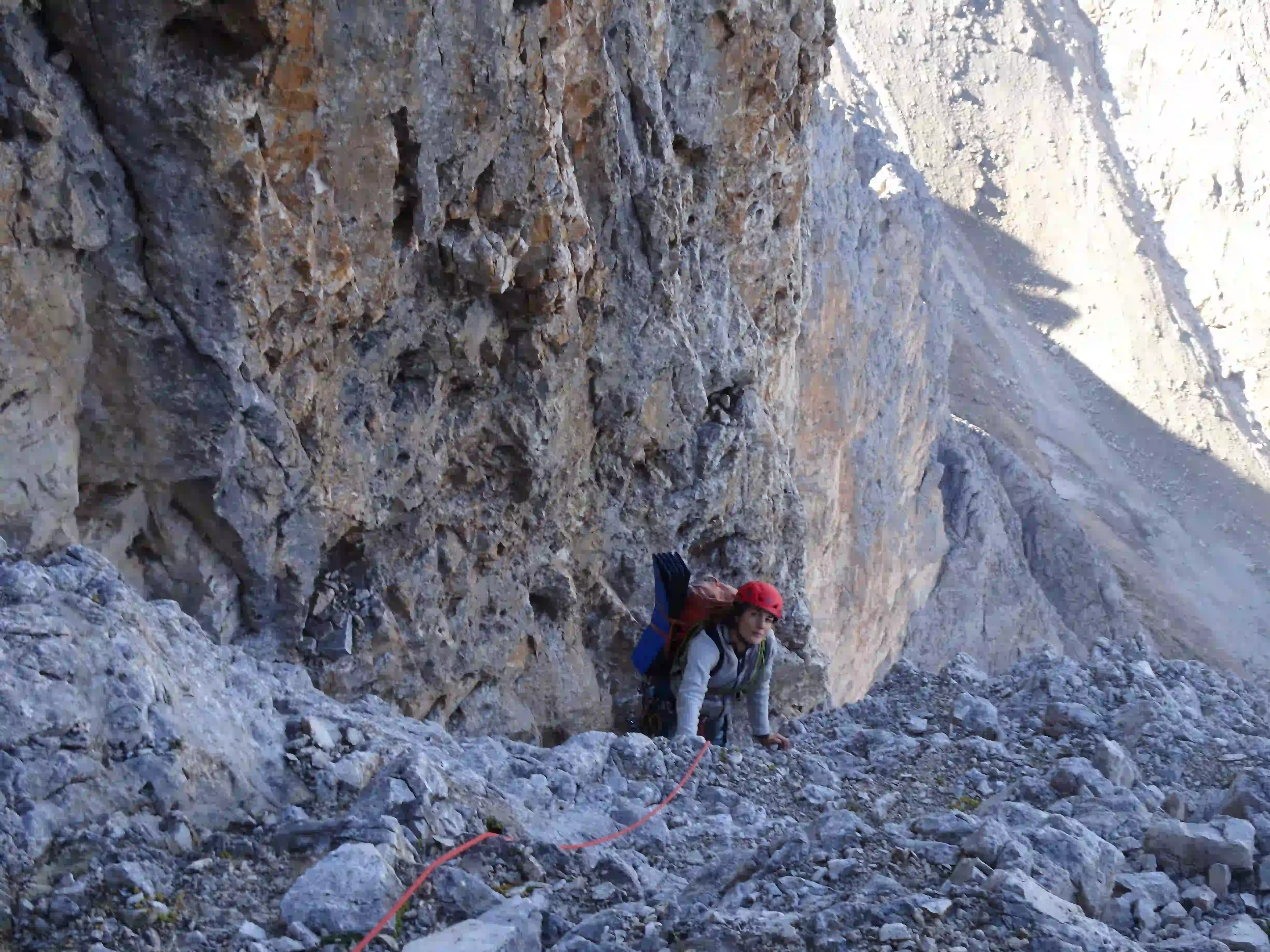 Klettern am Gran Pilastro Pala di San Martino mit Bergführer