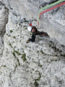 Ostwand Rosengarten bit Bergführer Steger Wiesinger klettern im Fels