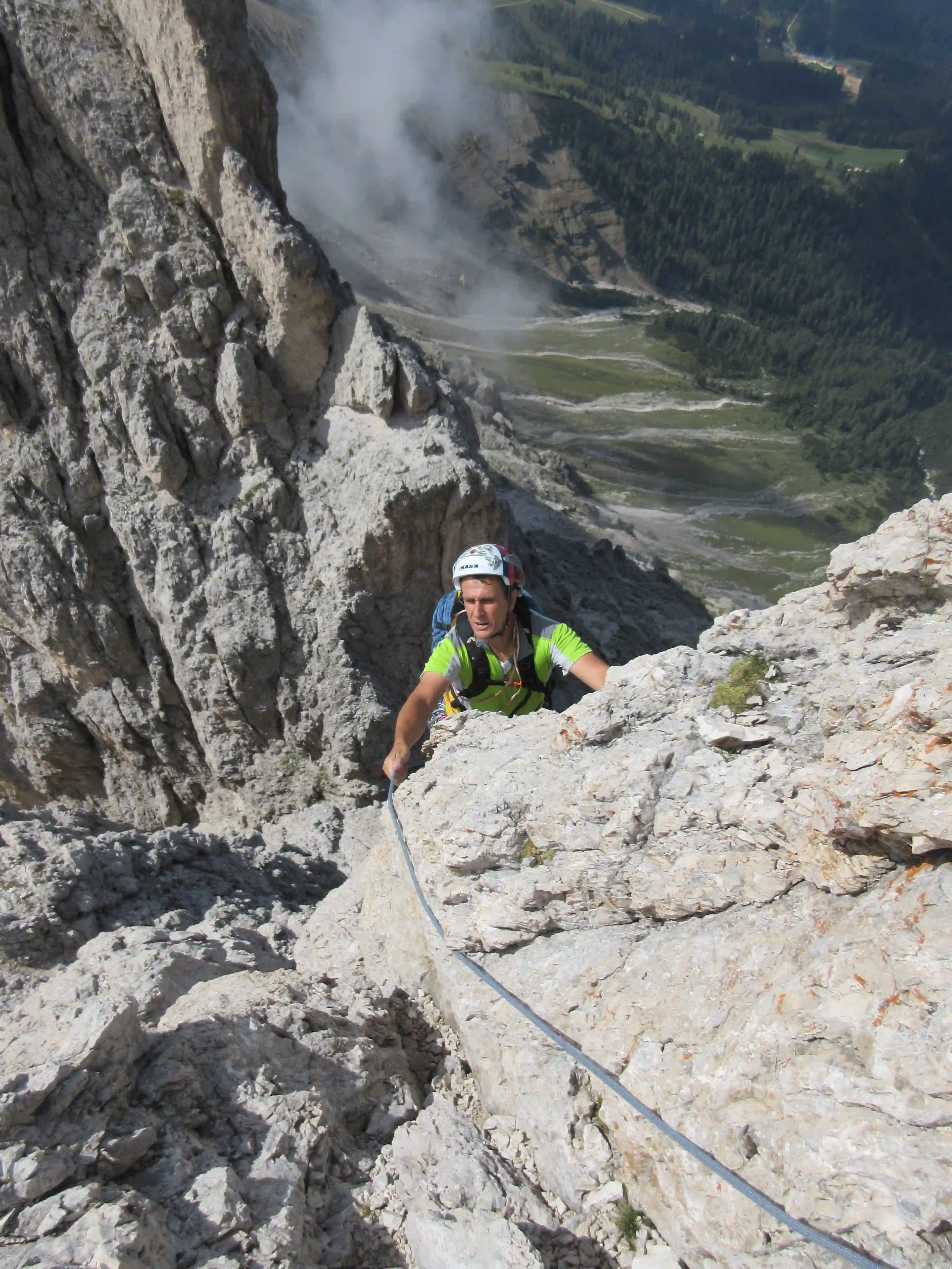 Rosengarten mit Guide Klettern am Rosengarten Südgrad ywischen Karerpass und Fassatal