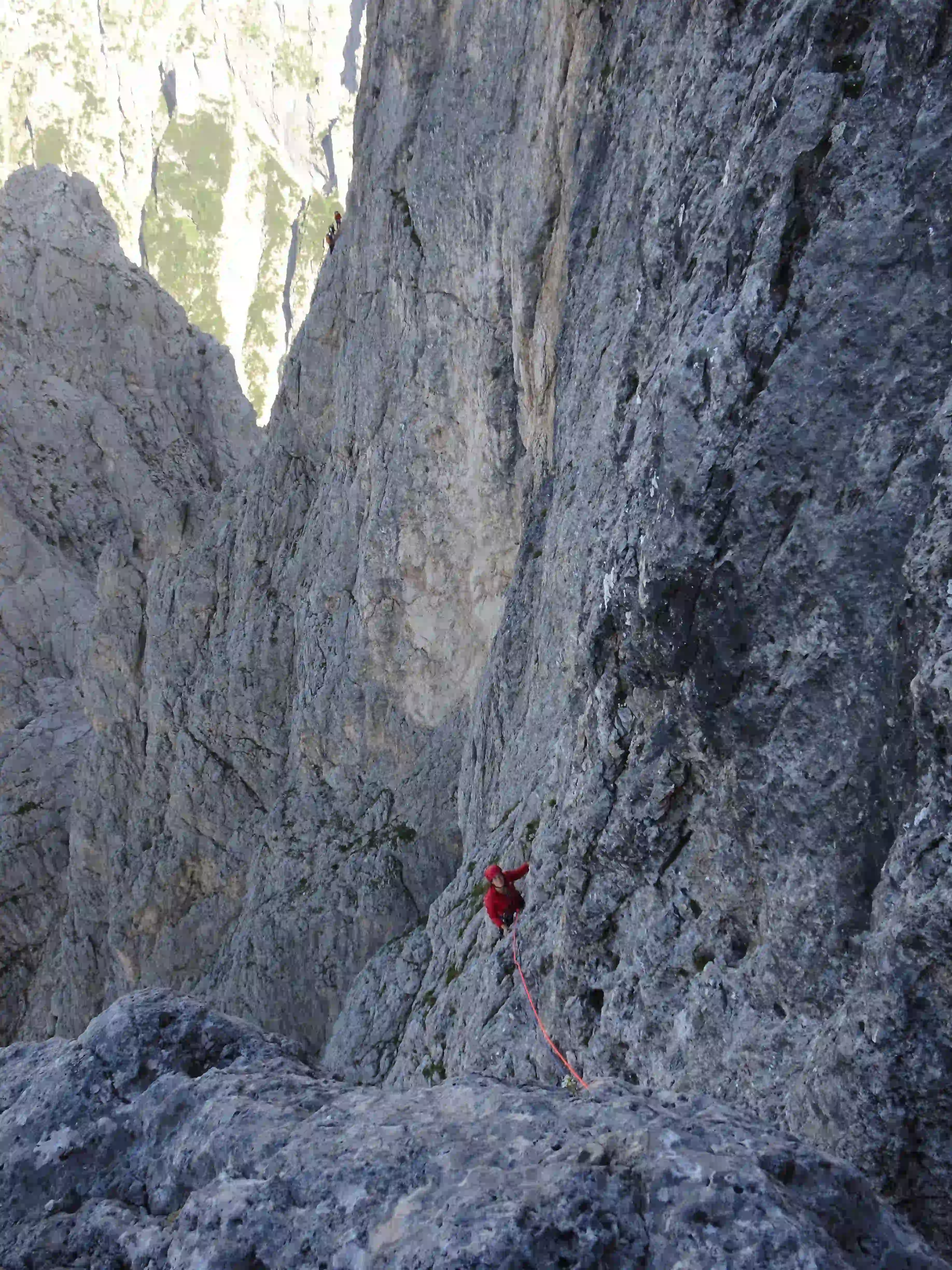 Sas d Ortiga Klettern Wiessner Kante mit Bergführer