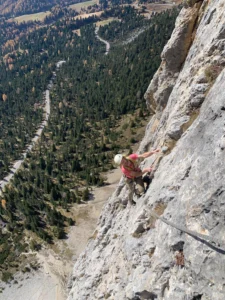 Klettern im Herbst am Sellamasiv mit Bergführer